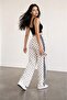 Polka Dot Women's Elastic Waist Elastic Cuffs Sweatpants - 2