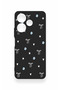 Redmi 13 4g Compatible Mini Bow Black Patterned Silicone Case - 2