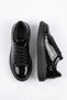 Premium Stylish Daily Comfortable and Comfortable Sneaker Sports Shoes Black Patent Leather - 4