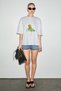 Riki Women's Soft Fabric 100% Organic Cotton Round Neck Short Sleeve White T-Shirt - 2