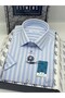 Classic Short Sleeve Linen Cotton Breathable Fabric Gift Boxed Men's Shirt Fs-004574 - Light Blue - 2