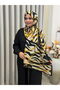 شال فسكوزي فلوش إليسا 75×190 ذهبي - 2