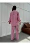 Pink Striped Double Shirt and Trousers Set - 5