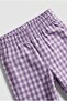Girl's Cotton Lilac Gingham Strawberry Embroidered Tracksuit - 4