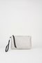 Women's Bellis Knitted Straw Silver Lined Faux Leather Wrist Strap Portfolio Hand and Clutch Bag - 2