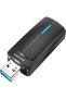 Dual Band WiFi6 USB Adapter with Additional USB A to Type- C Adaptor | High-speed WiFi capability, 2dBI High Gain Antenna, Dual Band support (2.4/5G), WiFi 6 technology support - Black - 3