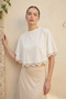 Women's Bat Sleeve Poncho with Ruffled Hem - 2