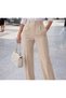Lidya Women's White High Waist Oversize Wide Leg 106 cm Lycra Fabric Pants New