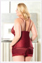 Women's Satin Shorts Pajama Set with Lace Detail, Stylish Home Wear - 2