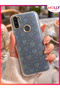 Transparent Silicone Case with Gold Frame with Heart Hologram for Samsung Galaxy A11