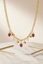 Women's Gold Strawberry Figured Charm Necklace - 2