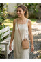 Design Wicker Phone Bag - Mini Handbag with Natural Jute Look and Strap