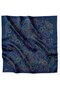 Twill Silk Scarf Navy Blue - 3