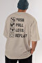 Push Pull Legs Oversize Back Printed Beige T-Shirt 100% Cotton Streetwear Premium Comfortable Fit - 6