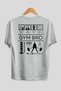 Gym Bro Oversize Back Printed White T-Shirt 100% Cotton Streetwear Premium Comfortable Fit