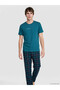 Esvab • Modern & Distinctive Standard Fit Checkered Embroidered Men's Pajama Set - 2