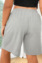 Women's Oversize Relaxed Fit Wide Leg Shorts with Elastic Waist and Side Pockets - 5