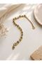 Women's Gold Color Chain Design Steel Bracelet Waterproof Stylish and Modern Jewelry - 7