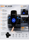Fast Wireless Car Charger, Smart Auto-Clamping Wireless Car Charger Mount, Fast Charging, LED Display, Black Color with Blue Lighting - 3