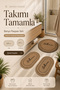 Digital Non-Slip Washable Round Straw Patterned Bath Mat Bathroom Rug Bathroom Decor 70X70 cm - 2