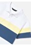 Boy's Polo Collar T-Shirt White-Yellow 6168 - 5