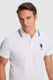 Men's White Slim Fit Polo Collar Basic T-Shirt 50322384-Vr013 - 2