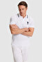 Men's White Slim Fit Polo Collar Basic T-Shirt 50322384-Vr013 - 3