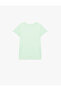 Sequin Butterfly Patterned Short Sleeve Cotton T-Shirt - 2