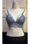 Women's Non-Padded Drawstring Soft Bralet Bra-Grey