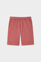 Slim Fit Dusty Rose Gabardine Cotton Shorts - 5