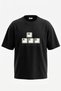 Wasd Game Design Back Printed Cotton Black Oversize T-Shirt