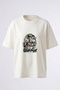 Wolf of Wall Street Design Back Printed Cotton White Oversize T-Shirt