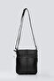 Unisex Black Genuine Leather Double Zipper Premium Quality Shoulder Strap Messenger Bag - 8