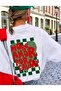 More Amor Por Favor Green Square Printed Crew Neck T-Shirt - 4