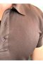 Men's Regular Fit Button Closure Cotton Polo Tshirt Bitter Brown Eca085 - 4