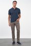 Navy Blue Polo Collar Short Sleeve Pocket Comfort Fit Cotton T-Shirt 1011260155 - 2