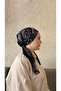 Black Ethnic Pattern Soft Scarf Bonnet - Non-Slip, Anti-Sweat (Non-Slip) - 3