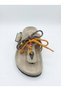 Women's Sand Beige Genuine Suede Leather Orthopedic Cork Sole Slippers - 2