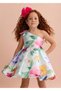 Mayoral Abel Lula Girl's Floral Taffeta Evening Dress Green
