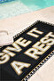 Black Gold Typographic Beach Towel - Geometric Lettering Pool Sea Bath Quick-Dry Beach Cover - 6