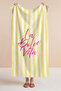 Striped Summer Stylish Beach Towel-Modern Mediterranean Yellow White Pool Sea Quick Drying Microfiber Towel - 6