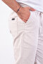 Men's Baggy Fit Linen Fabric Elastic Waist Comfortable Cut Pants - 3