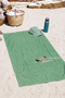 Sea-Themed Green Minimalist Beach Towel - Quick-Drying Microfiber Towel with Mediterranean Swimmer Figure - 6