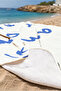 Written Beach Towel - Minimalist Mint Blue Typographic Pool Sea Bath Quick-Dry Beach Cover - 5