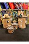 Toy Collection Box with 4 Straw Teddy Bear Figures - 4