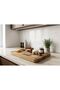 Natural Wood American Oak Cutting Presentation Board for Meat Bread Vegetables Corrugated Chopping Board 40X23X3 - 3