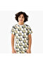 Crew Neck Short Sleeves T-shirt with Geometric Print