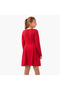 Round Neck Long Sleeves Dress with Ribbed Design - 3