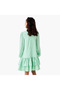 Round Neck Long Sleeves Tiered Dress with Floral Print - 3