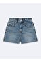 Deana g Mid Waist Mid Indigo Jean Shorts